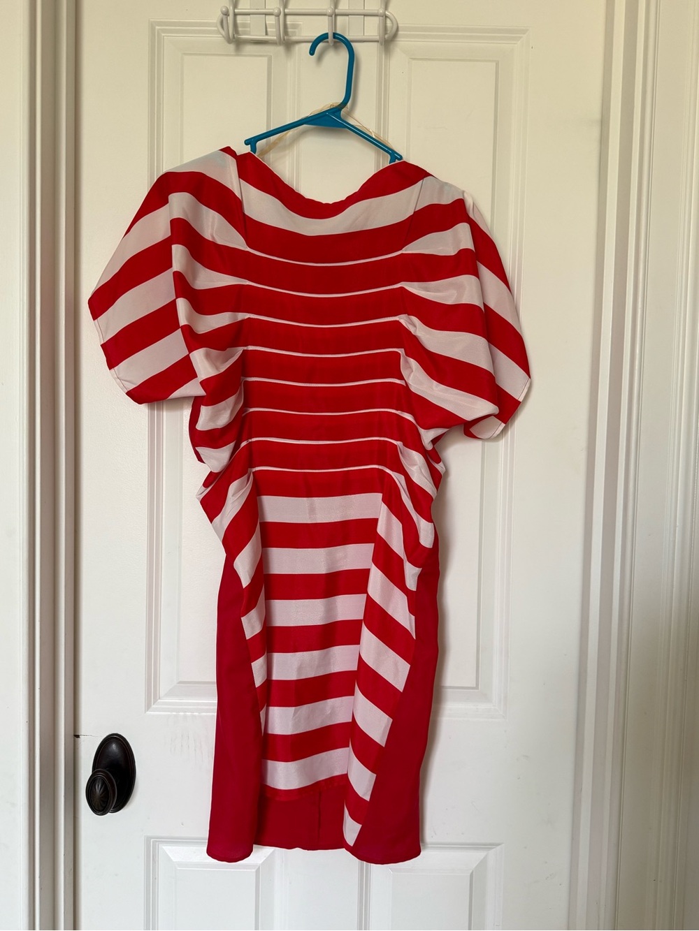Gracia Red and White Striped Midi Dress